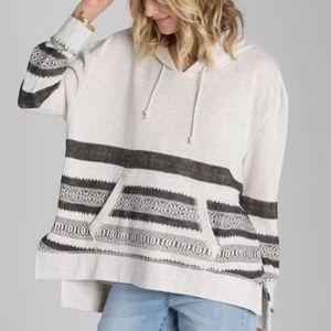 Billabong Gray Stripe Hoodie/Sweater